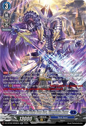 Image of One Who Walks From Zero, Blangdmire Nexus (DZ-BT08/SR08EN) [Knights 0f Rebirth]