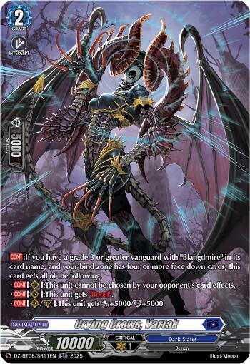 Image of Crying Crows, Vartak (DZ-BT08/SR11EN) [Knights 0f Rebirth]