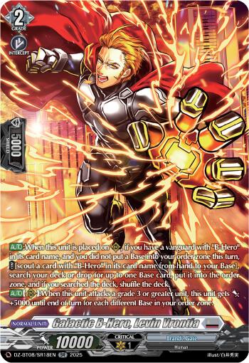 Image of Galatic B-Hero, Levin Vrontia (DZ-BT08/SR18EN) [Knights 0f Rebirth]