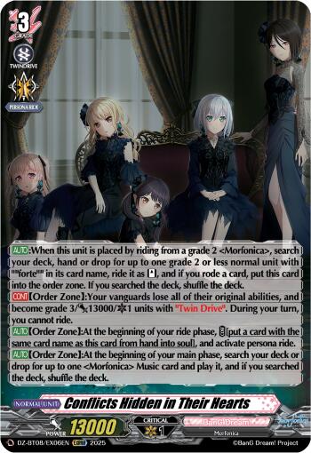 Image of Conflicts Hidden in Their Hearts (EXRRR) (DZ-BT08/EX06EN) [Knights 0f Rebirth]