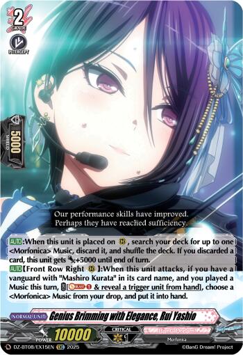 Image of Genius Brimming with Elegance, Rui Yashio (DZ-BT08/EX15EN) [Knights 0f Rebirth]