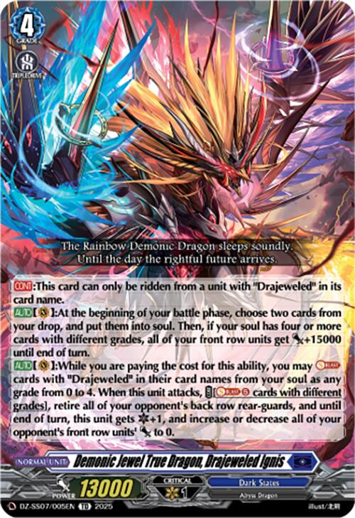 Image of Demonic Jewel True Dragon, Drajeweled Ignis (DZ-SS07/005EN) [Master Deckset -Michiru Hazama-]