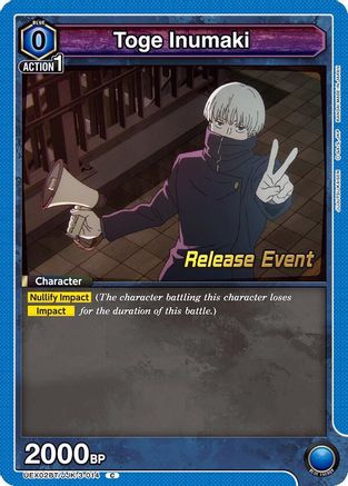Image of Toge Inumaki (014) (UEX02BT/JJK-3-014) - UEX02BT Jujutsu Kaisen Vol2 Release Event Cards