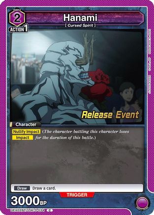 Image of Hanami (034) (UEX02BT/JJK-3-034) - UEX02BT Jujutsu Kaisen Vol2 Release Event Cards
