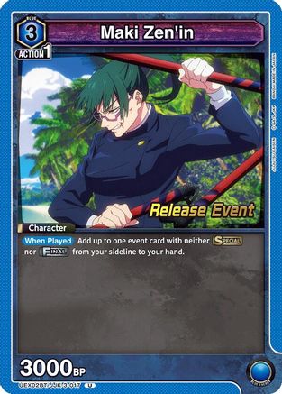 Image of Maki Zen'in (UEX02BT/JJK-3-017) - UEX02BT Jujutsu Kaisen Vol2 Release Event Cards