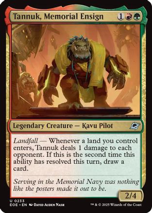 Image of Tannuk, Memorial Ensign [Edge of Eternities]