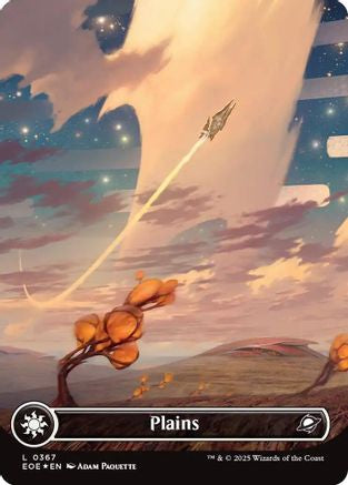 Image of Plains (0367) (Borderless) (Galaxy Foil) [Edge of Eternities]