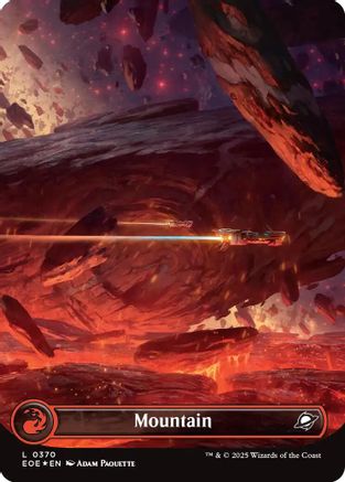 Image of Mountain (0370) (Borderless) (Galaxy Foil) [Edge of Eternities]