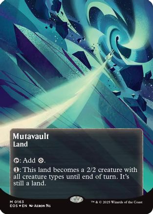 Image of Mutavault (0163) (Borderless) (Galaxy Foil) [Edge of Eternities: Stellar Sights]