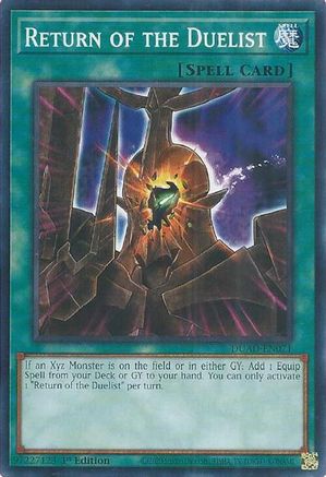 Image of Return of the Duelist (card) [DUAD-EN071] Common