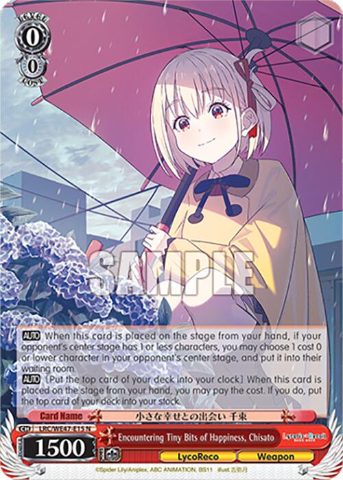 Image of Encountering Tiny Bits of Happiness, Chisato (LRC-WE47-E15 N) [Lycoris Recoil Premium Booster]