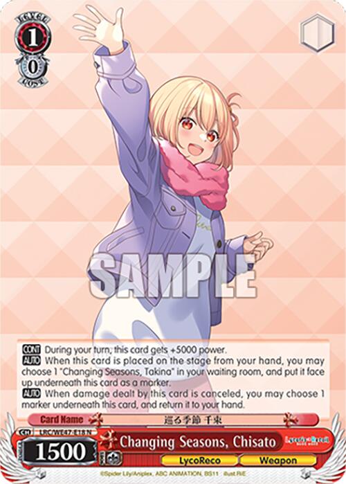 Image of Changing Seasons, Chisato (LRC-WE47-E18 N) [Lycoris Recoil Premium Booster]