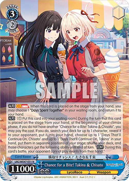 Image of Chance for a Bite! Takina & Chisato (LRC-WE47-E51 N) [Lycoris Recoil Premium Booster]