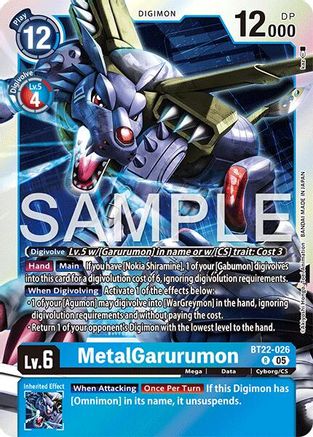 Image of MetalGarurumon [BT22-026] [Cyber Eden]