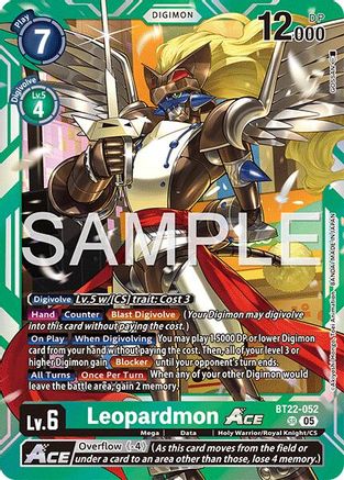Image of Leopardmon ACE [BT22-052] [Cyber Eden]