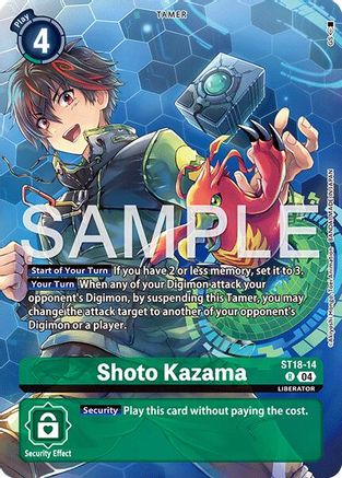 Image of Shoto Kazama [ST18-14] (Digimon Liberator Debuggers Set) [Starter Deck: Guardian Vortex]