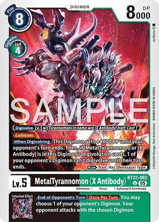 Image of MetalTyrannomon [BT22-062] (X Antibody) [Cyber Eden]