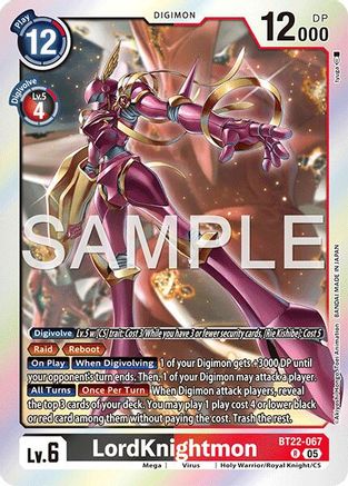 Image of LordKnightmon [BT22-067] [Cyber Eden]