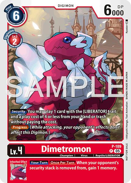 Image of Dimetromon [P-189] (Store Tournament 2025 Vol.3 Participation Pack) [Promotional Cards]