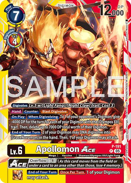 Image of Apollomon ACE [P-191] (Store Tournament 2025 Vol.3 Participation Pack) [Promotional Cards]
