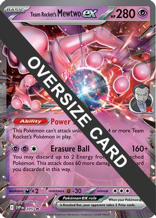 Image of Team Rocket's Mewtwo ex (205) (Jumbo Card) [Scarlet & Violet: Black Star Promos]