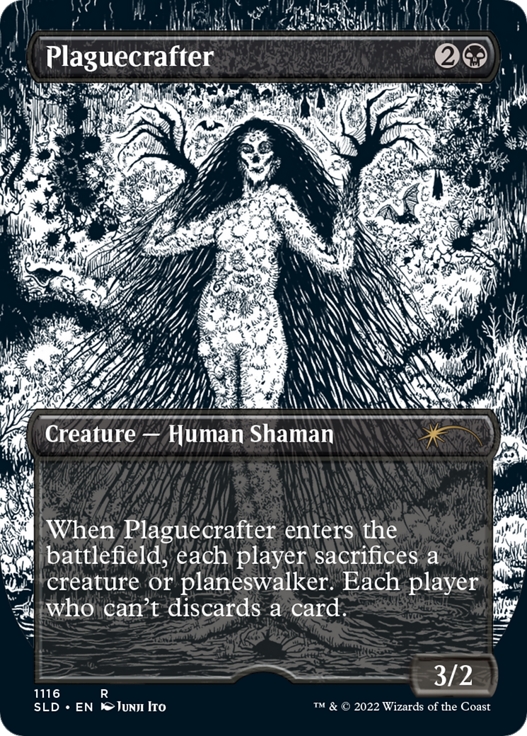 Image of Plaguecrafter (Borderless) (SLD-1116) - Secret Lair Drop (Borderless) Etched Foil