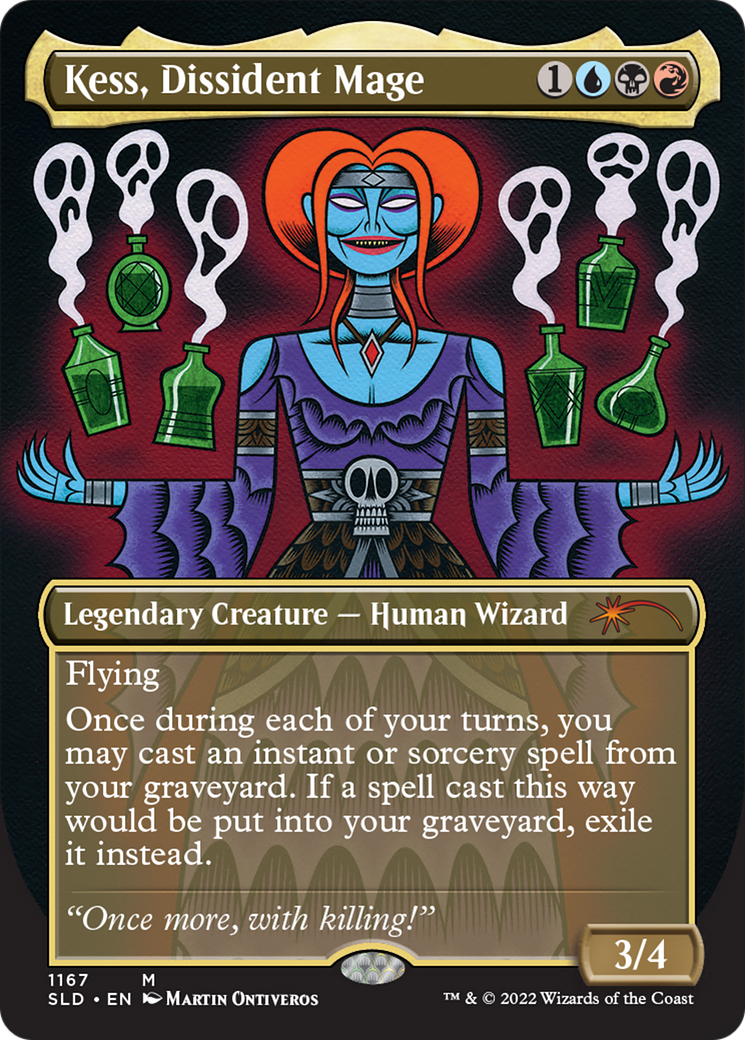Image of Kess, Dissident Mage (Borderless) [Secret Lair Drop Series]