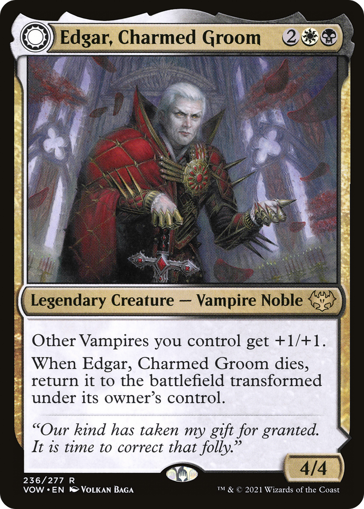 Image of Edgar, Charmed Groom // Edgar Markov's Coffin [Innistrad: Crimson Vow]