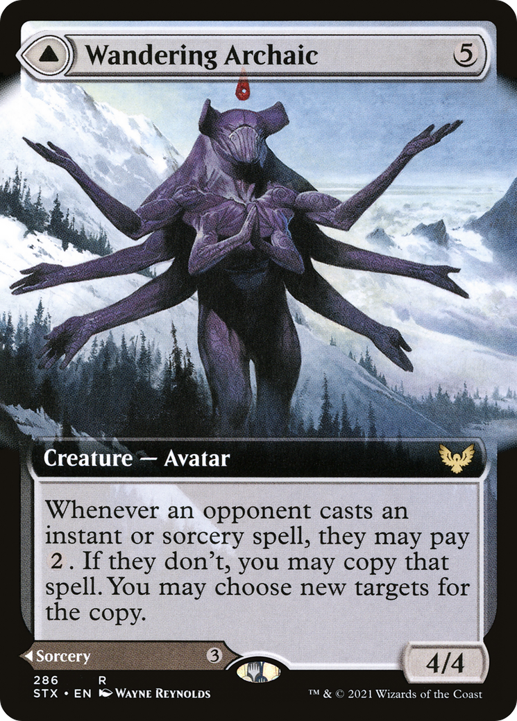 Image of Wandering Archaic // Explore the Vastlands (Extended Art) [Strixhaven: School of Mages]