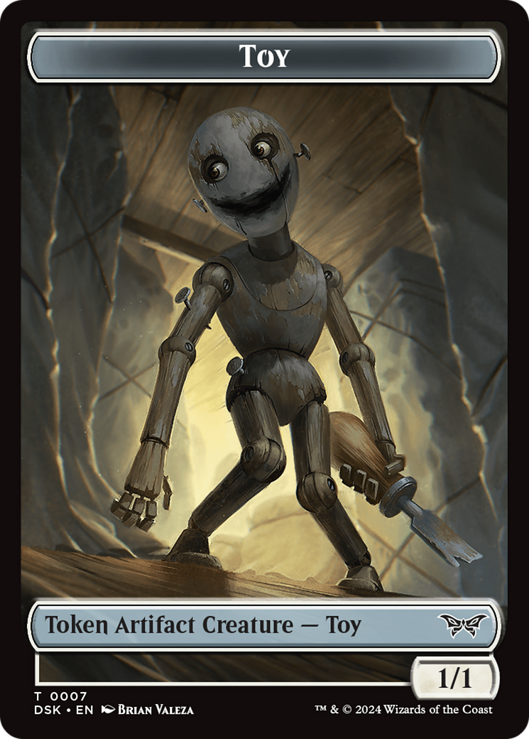 Image of Toy // Manifest Double-Sided Token [Duskmourn: House of Horror Tokens]