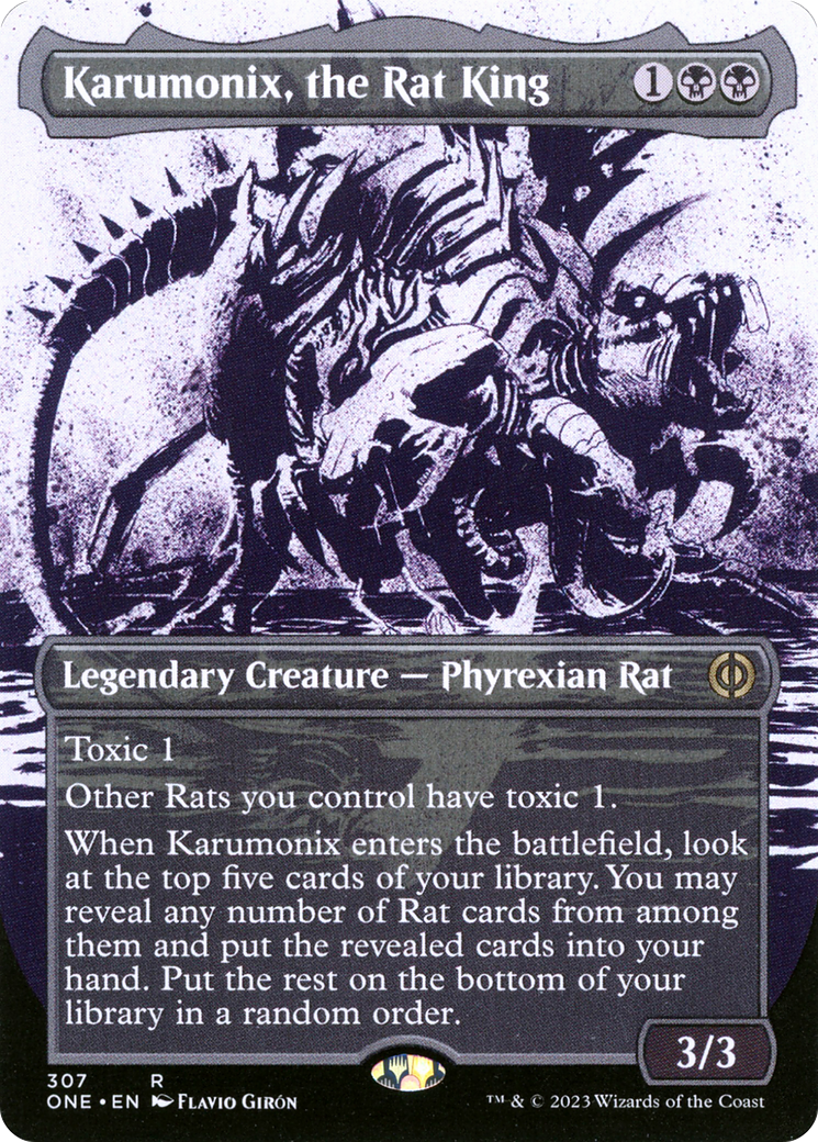 Image of Karumonix, the Rat King (Borderless Ichor) [Phyrexia: All Will Be One]