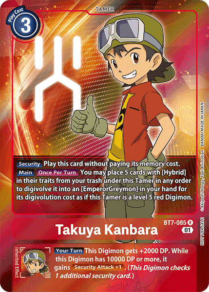 Image of Takuya Kanbara [BT7-085] (Alternative Art - Box Topper) [Next Adventure]