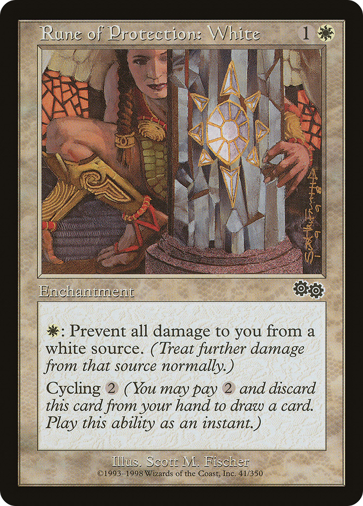 Image of Rune of Protection: White [Urza's Saga]