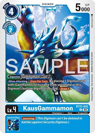 Image of KausGammamon [BT22-020] [Cyber Eden]