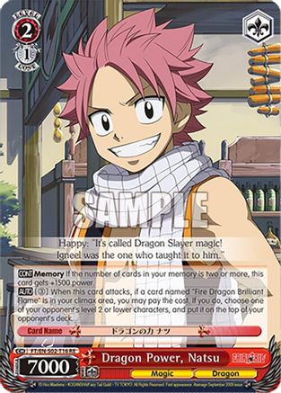 Image of Dragon Power, Natsu (FT/EN-S02-T16 TD RE) - Fairy Tail Chronicle Set