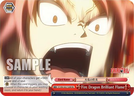 Image of Fire Dragon Brilliant Flame (RRR) (FT/EN-S02-T20R RRR RE) - Fairy Tail Chronicle Set