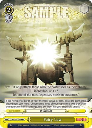 Image of Fairy Law (FT/EN-S02-024 C RE) - Fairy Tail Chronicle Set