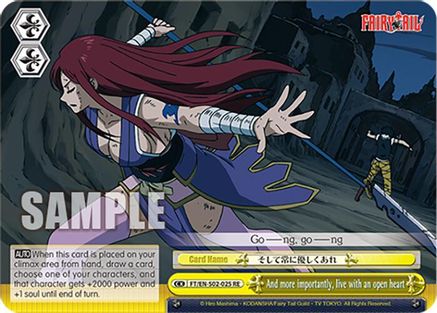 Image of And more importantly, live with an open heart (FT/EN-S02-025 CR RE) - Fairy Tail Chronicle Set