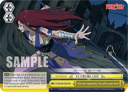 Image of And more importantly, live with an open heart (SR) (FT/EN-S02-025S SR RE) - Fairy Tail Chronicle Set