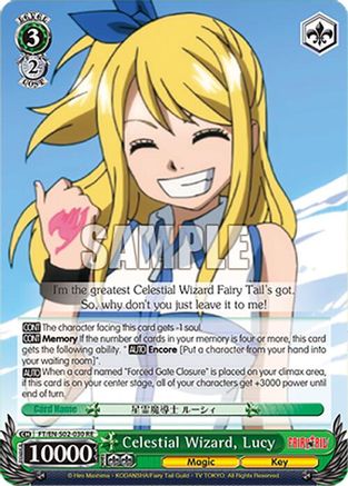 Image of Celestial Wizard, Lucy (FT/EN-S02-030 RR RE) - Fairy Tail Chronicle Set