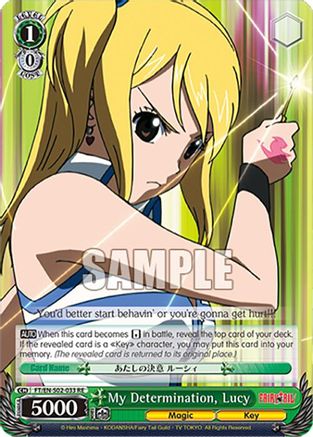 Image of My Determination, Lucy (FT/EN-S02-033 R RE) - Fairy Tail Chronicle Set