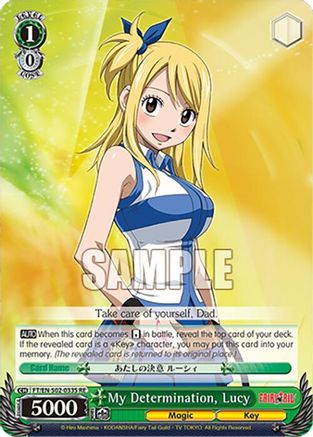 Image of My Determination, Lucy (SR) (FT/EN-S02-033S SR RE) - Fairy Tail Chronicle Set
