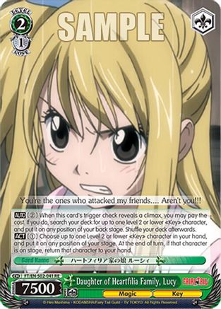 Image of Daughter of Heartfilia Family, Lucy (FT/EN-S02-041 U RE) - Fairy Tail Chronicle Set
