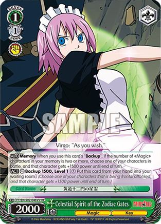 Image of Celestial Spirit of the Zodiac Gates (Virgo) (FT/EN-S02-046Vir C RE) - Fairy Tail Chronicle Set