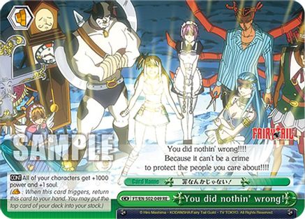 Image of You did nothin' wrong! (FT/EN-S02-049 CR RE) - Fairy Tail Chronicle Set