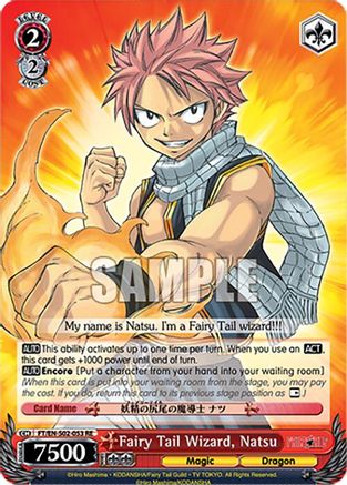 Image of Fairy Tail Wizard, Natsu (FT/EN-S02-053 RR RE) - Fairy Tail Chronicle Set