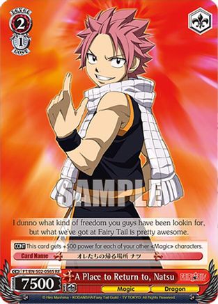 Image of A Place to Return to, Natsu (SR) (FT/EN-S02-056S SR RE) - Fairy Tail Chronicle Set