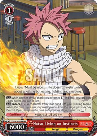 Image of Natsu Living on Instincts (FT/EN-S02-060 U RE) - Fairy Tail Chronicle Set
