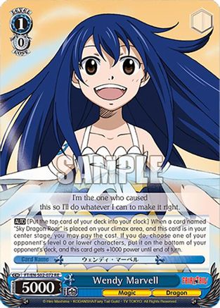 Image of Wendy Marvell (FT/EN-S02-072 R RE) - Fairy Tail Chronicle Set