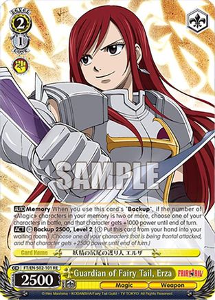Image of Guardian of Fairy Tail, Erza (FT/EN-S02-101 R RE) - Fairy Tail Chronicle Set